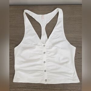 Free People T Back Tank Top Size S White
